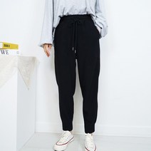 빅걸스토리 빅사이즈 여성용 절개 밴딩 캐주얼 조거 팬츠