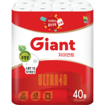 자이언트 울트라 40 펄프 대용량 40롤 화장지, 1개