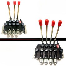 다중 유압 분배기 밸브 실린더 수동 레버 중장비 양방향, 쿼드러플 / 양방향 3개 싱글 1개