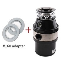음식물 처리 분쇄기 370W 주방 쓰레기 처리기 10 년 보증 가정용 스테인레스 스틸 어댑터, CHINA, with 160 adapter