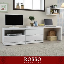 데리 2단 오픈 와이드 멀티콘솔, 색상:오크화이트