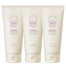 미샤 크리미 라떼 클렌징 폼 딸기, 172ml, 3개