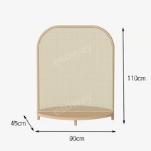 발리 라탄 파티션 이동식 칸막이 가벽 인테리어 소품, 오크 S