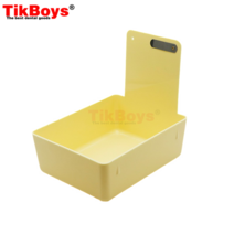 더스트박스 치과 실험실 작업팬 다채로운 ABS 플라스틱 트레이 상자 내구성 보관 케이스 금속 클립 홀더 포, 05 Yellow 7pcs