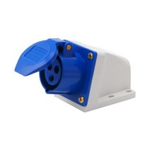 16 amp 3 핀 산업용 소켓 220-250V Weatherproof IP44 2P+E 3 상 16a, 푸른, 한개옵션1