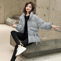 파카 재킷 스탠드업 칼라 숏 면 와일드 루즈 인스타 퍼프 자켓 여성용 두꺼운 따뜻한 겨울 2022 117380