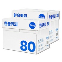 [KT알파쇼핑]한솔카피 A4 복사용지 A4용지 80g 2500매 2박스