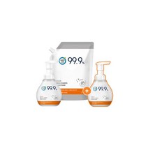 깨끗한나라 클린 마일드 포밍 핸드워시 리필 1000ml + 용기 250ml + 용기 250ml 1개 추가 증정 한라봉향, 깨끗한나라 클린 마일드 포밍 핸