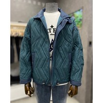 리버클래시 23F/W 그린블루 오버핏 퀼팅 점퍼 (LJW22208)