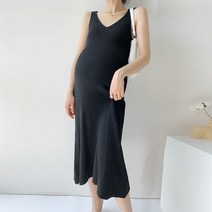 소다팡팡 임산부 브이넥 골지 롱원피스 주수원피스
