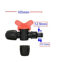 물방울 관개 호스 정원 탭 밸브 사용 물 Pe 튜브 4mm/8mm/10mm/12mm/14mm/16mm/19mm, 08 16mm x 1I2