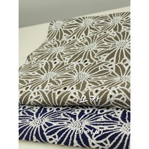 인견원단 펀칭자수 2종, 모카