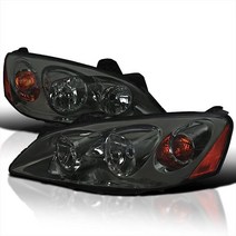 Spec-D Tuning 크롬 하우징 스모크 렌즈 헤드라이트 폰티악 G6 2005-2010 L+R 페어 헤드 라이트 램프 어셈블리와 호환, Smoke Lens