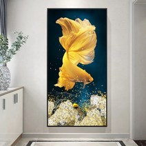 다이아몬드 금붕어 재물운 돈들어오는 그림 풍수 인테리어 보석십자수 재료 큐빅아트, 130x70CM