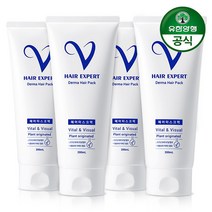 [브이헤어엑스퍼트] [유한양행] 더마 헤어팩 200ml 4개, 상세 설명 참조
