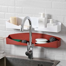 수전 품은 선반 욕실 세면대 높이조절 화장실 블랙 벽 거치대 접착식 주방 그릇 정리대, 1개, 수전선반 핑크