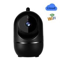 문앞cctv 실내외 스마트 IP 카메라 1080P 무선 클라우드 와이파이 카메라 스마트 자동 추적 인간의 홈 보안 감시 CCTV 네트워크 베이비 모니터 홈cctv, 720P-Black 32GB 추가, 협력사, 영국 플러그