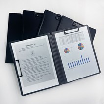 ITAR 심플 커버형 양방향 A4 클립보드 5P, 블랙