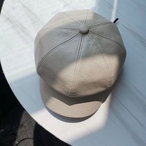 얼굴이 작은 블랙 인플루언서 pu 가죽 팔각모자 자녀 캡 잉글리쉬 춘추보동 가죽모자 베레모 겨울