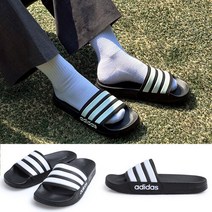 아디다스 아딜렛 슬리퍼 삼선슬리퍼 블랙