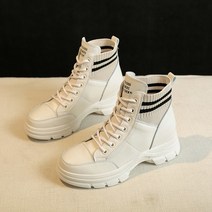 비보뉴 키높이 앵클부츠 자녀 가을 매쉬업 레드 통굽슬립온앵글부츠Z