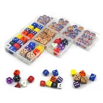 주사위 세트_투명 / 나무 / 다면체 / 칼라 (택1), 10.칼라점+나무주사위