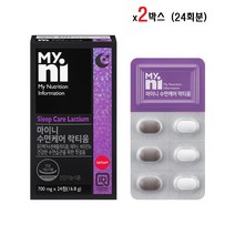일동제약 수면케어 락티움 테아닌 효능 추천 마그네슘 세인트존스워트 숙면 이지슬립 꿀잠 식약처인증 2박스, 24정 x 2박스