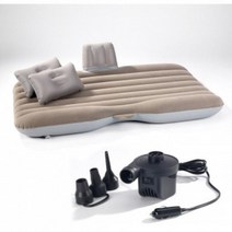 펌프 베게 등산 에어목 캠핑 포함 차박 차량용 에어 매트+전동 낚시, 베이지