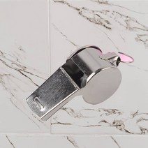 삭개오 등산 축구 안전 호신용 호루라기 목걸이 줄 메탈 호각 4CM