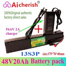 전기 자전거 배터리 모터 13s3p 48v 20ah 750watt 충전식 팩 내장 공통 포트 bms 팩 18650 리튬 10 - 20ah aicherish, 48v20ahdc x t 플러그