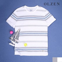 올젠 올젠 뉴 인디고 스트라이프 티셔츠(ZOA2TR1329)