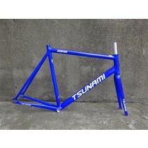 자전거 교체용 TSUNAMI-SNM100 프레임 세트 고정 기어 700c 알루미늄 및 포크 49cm 52cm 단일 속도, 12 dark blue_01 49cm