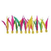 10pcs 야외 배드민턴 공 세트 어린이 고무 셔틀콕 깃털 셔틀콕 해변 어린이 어린이 게임, B형