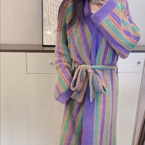 샤워가운로브 목욕가운 알콩단잠 순면 전참시 채정안 파자마 잠옷 홈웨어 스트라이프