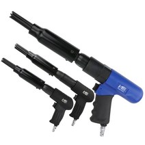 공압 녹 제거기 에어 샵 건 이온건 샌딩기 스프레이, 190S 실버 스몰 바디 + 긴 삽 팁 4개