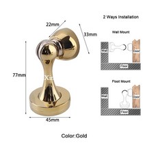 304 스테인레스 스틸 마그네틱 도어 스톱 스토퍼 홀더 캐치 9 색 2 피스, 05 Gold