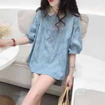 Haengbuk 파스텔귀요미블라우스 여성 단추블라우스