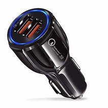 VectorTech 고속 충전 차량용 충전기 듀얼 USB 자동차 어댑터 시가 라이터 전원 콘센트 삼성 갤럭시 S8 S9 S10e S10 플러스 노트 8 9 아이폰 6 7 X X