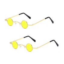 리빙듀오 파티선글라스 안경 인싸템 인생네컷 2개 한세트, 034.레옹선글라스 옐로우(187)