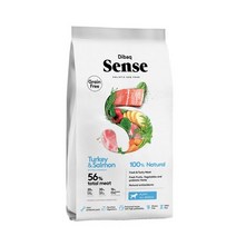 디바크 강아지 퍼피 센스 그레인프리 홀리스틱 푸드 건식사료 터키앤살몬, 칠면조, 1개, 2kg