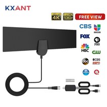 tv안테나선 실내 증폭 hd tv 안테나 최대 45 65 마일 범위 지원 8k 4k 1080p vhf uhf 무료보기 텔레비전 지역 채널, Type9 29575