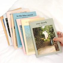 마음사진 A5 중철 노트 라인 대학노트 감성 일상 풍경 고급 유선 공책 직장인 대학생 문구, at this moment