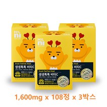 마이니 생생톡톡 비타C 씹어먹는 비타민C 어린이 키즈 아이 유아 청소년 성인 온가족 비타민씨 1 600mg x 108정 x 3박스
