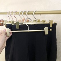 드레스룸행거 5pcs 매트 골드 바지 옷걸이 안티 슬립 금속 옷장 공간 보호기 옷 건조 랙 스토리지, 01 5pcs, [02] Gold, 01 5PCS