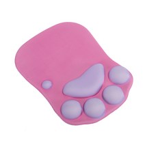 고양이 발톱 스타일 마우스 패드 Coloful 손목 받침대 부드러운 실리콘 PU 컴퓨터 Mosue 매트, 로즈 레드