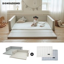 [도노도노] 멀티 범퍼침대 패밀리킹 + 패밀리 모달 패드, 라이트그레이, 아이보리