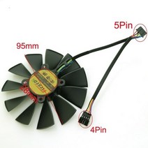쿨링팬 컴퓨터팬 2 개몫 fd10015h12s 12v 0.55a 95mm asus strix r9 380 gtx970 980 980ti 게임용 그래픽 카드 냉각 팬, B형
