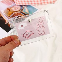PVC 카드 지갑 홀더 가로형 DD-12078 명함 학생 작은 카트 투명