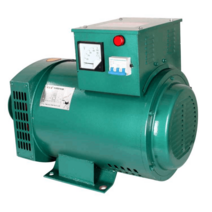 자석발전기 발전기동체 전기 모델 폴리 교류 모터, 10kw 단상220V+나무상자+카본브러쉬 4개
