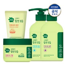 그린핑거 힘센보습 인텐시브 샴푸 300ml + 워시 로션 대용량 크림 300g, 단품없음